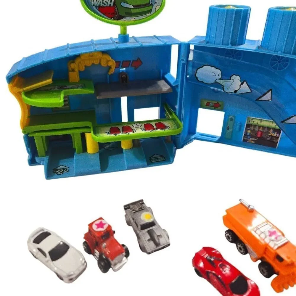 Micro Machines CAR WASH Expanding Playset by Hasbro Series 1 plus 6 Vehicles